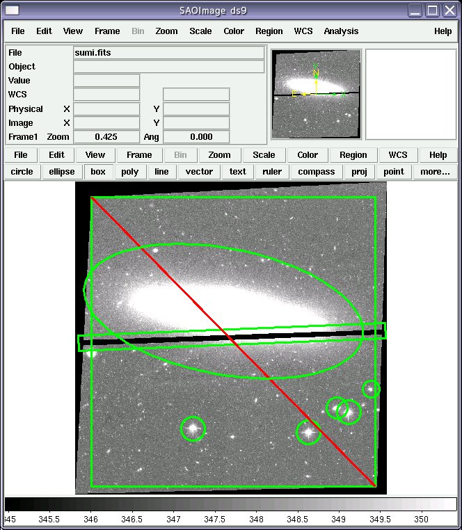  ds9 $B$K$h$k(Brejection area $B$N;XDj(B
